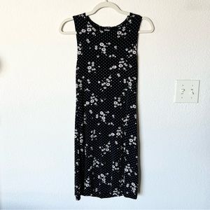 Vintage Y2K 2000s 90s retro floral polkadot midi dress